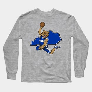 Kentucky Dunking Basketball Cat Long Sleeve T-Shirt